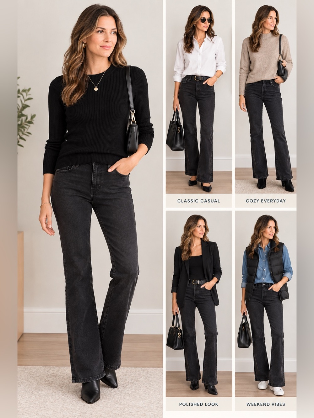 Guess Women's Black Boot Cut Jeans